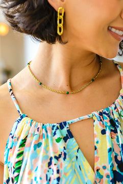 Drops of Turquoise Gold Necklace - Molliee Boutique