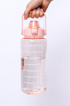 Elevated Water Tracking Bottle in Pink - Molliee Boutique