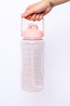 Elevated Water Tracking Bottle in Pink - Molliee Boutique