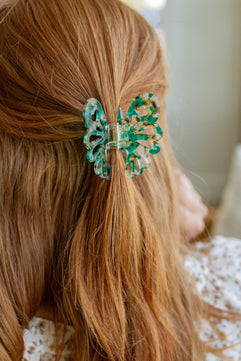 Emerald Butterfly Claw Clip - Molliee Boutique