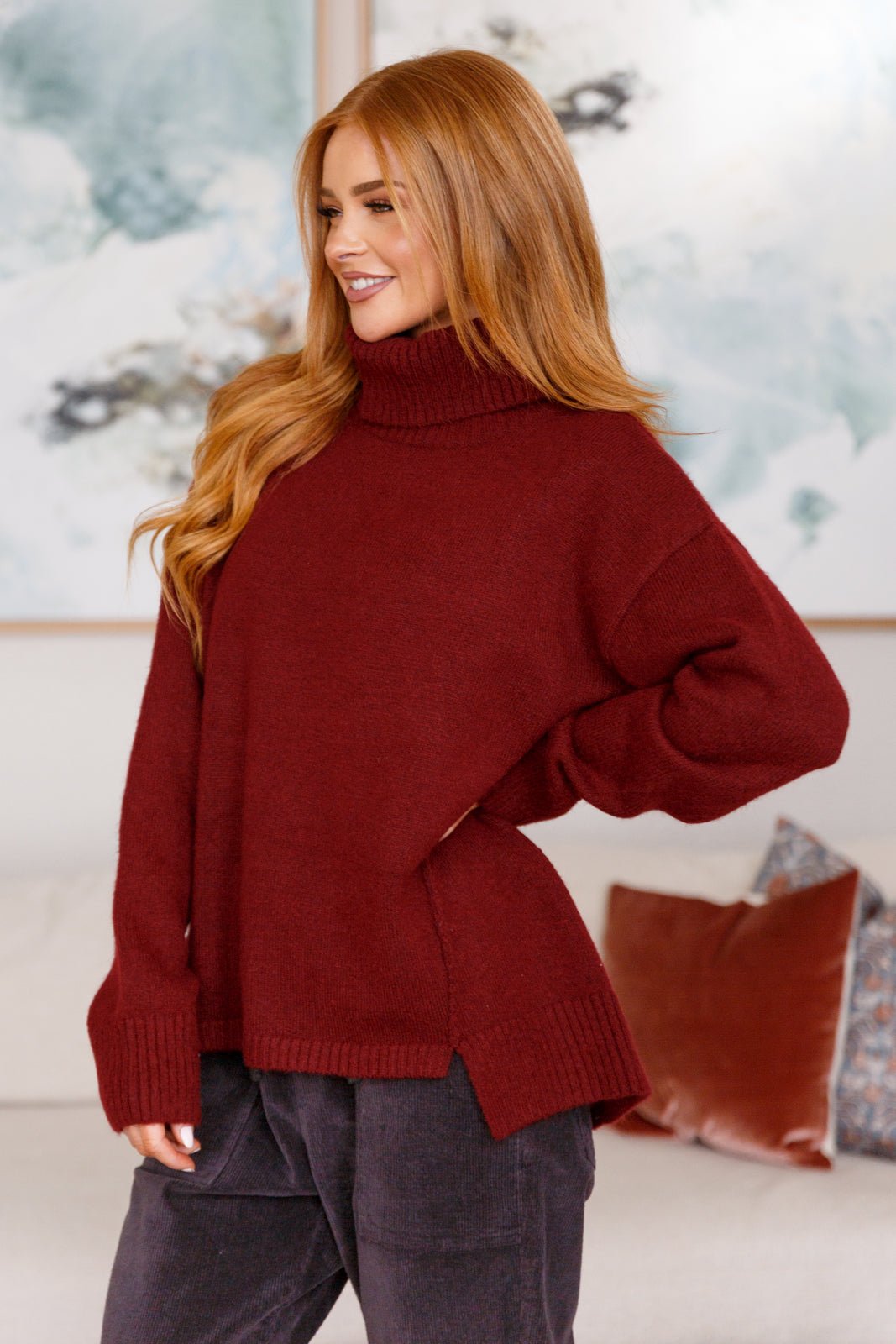 Envelop Me Turtleneck Sweater - Molliee Boutique