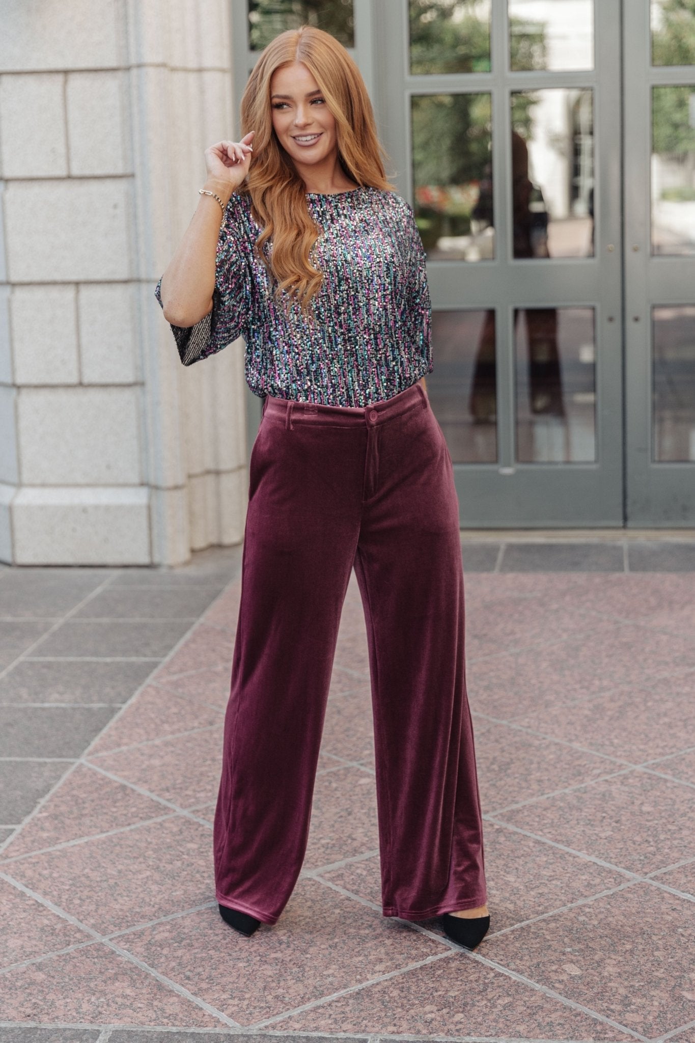 Evening of Stars Sequin Top - Molliee Boutique