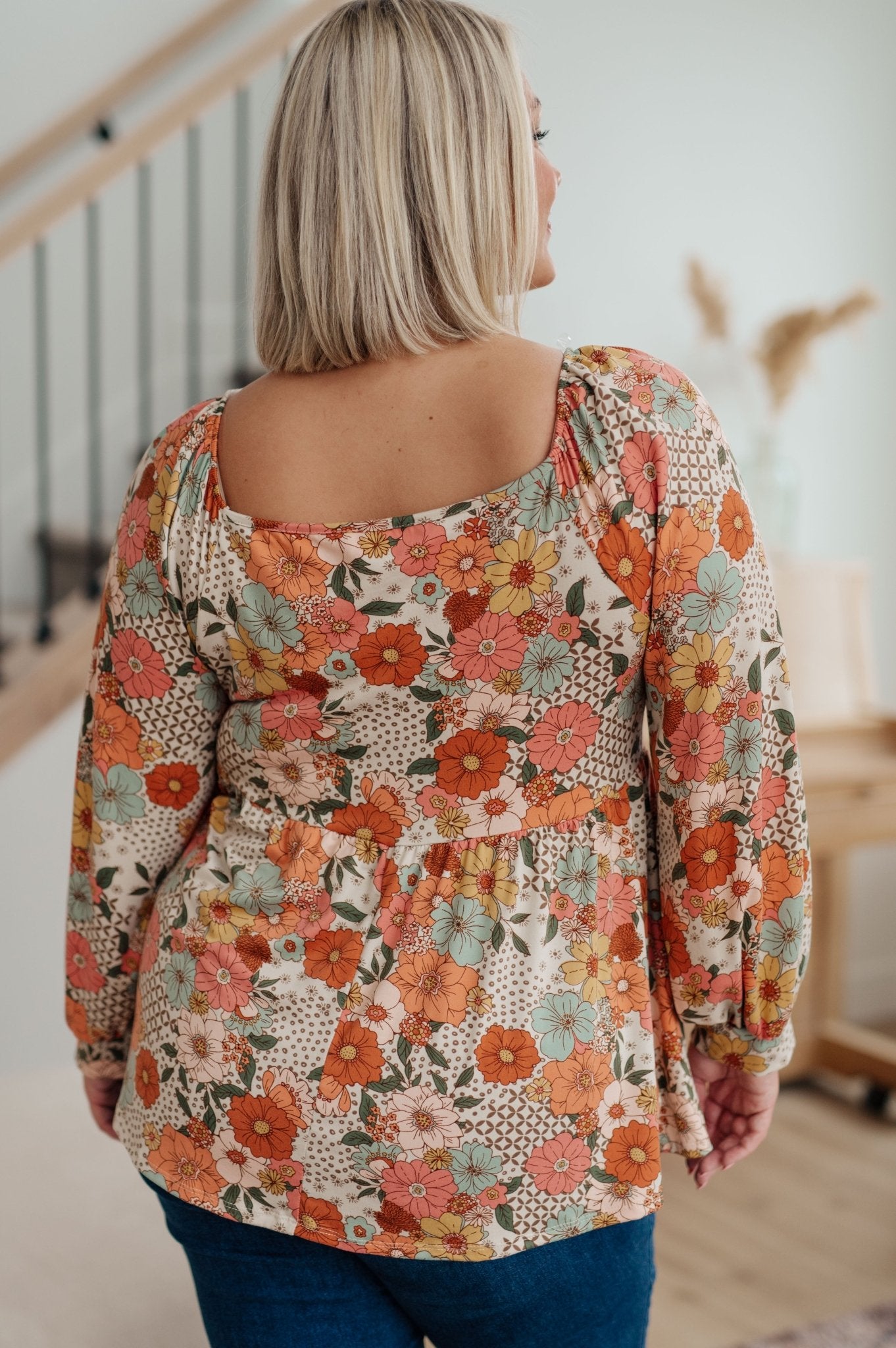 Fall For Florals Babydoll Top - Molliee Boutique