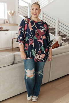 Float On Floral Top - Molliee Boutique