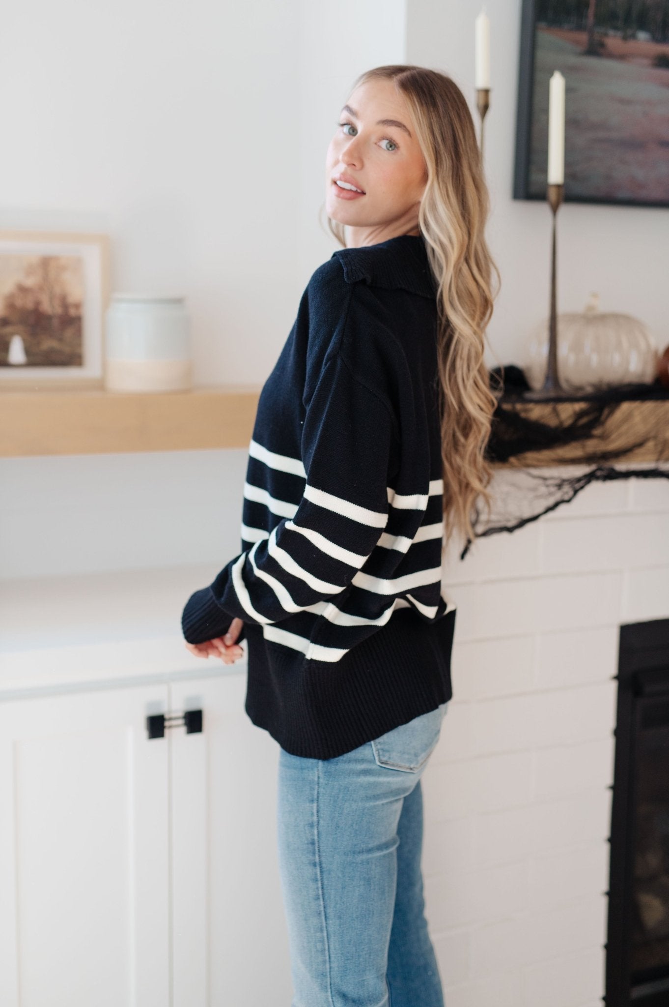 From Here On Out Striped Sweater - Molliee Boutique