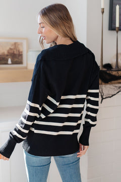 From Here On Out Striped Sweater - Molliee Boutique