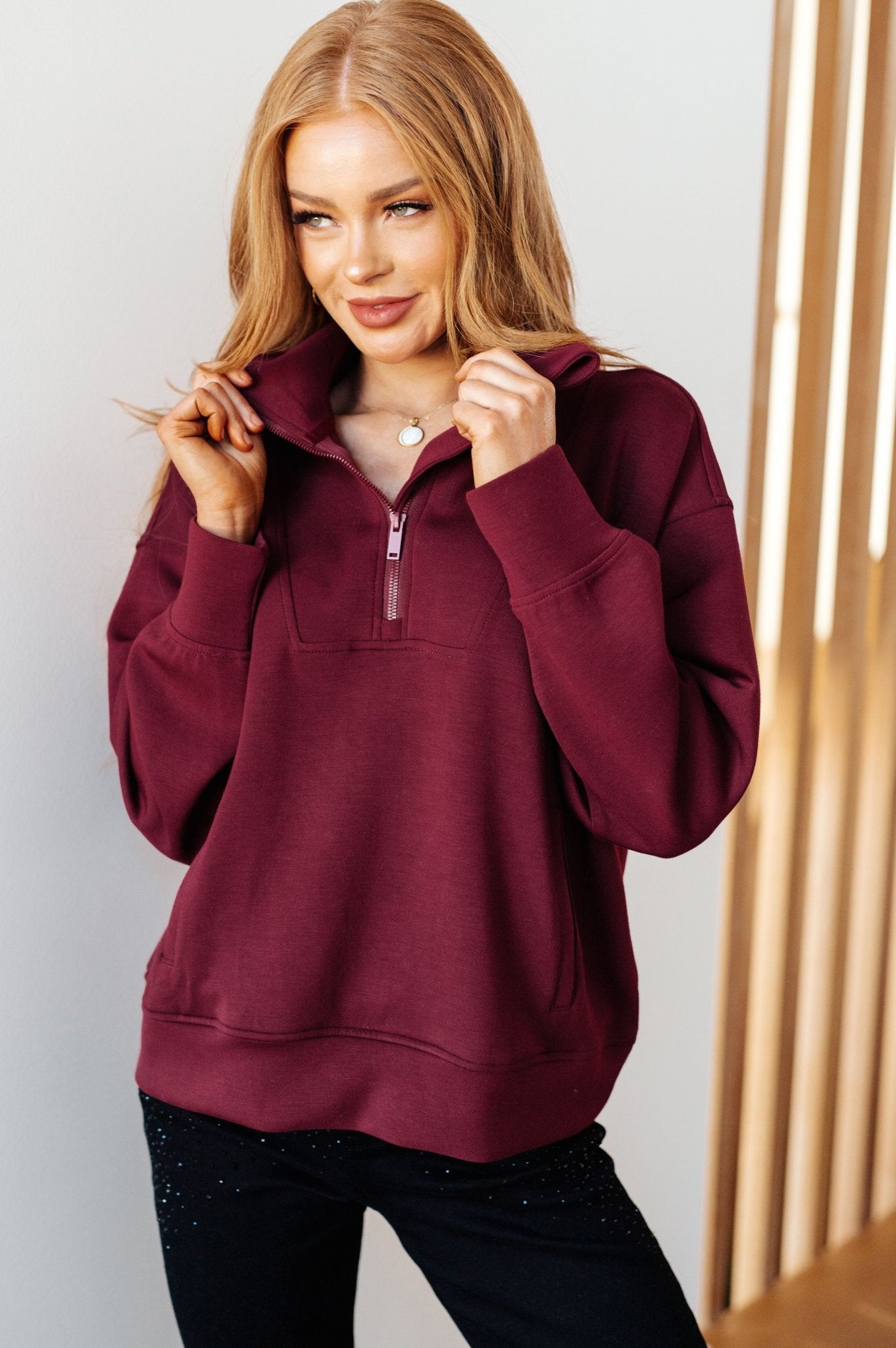 Handle That Half Zip Pullover - Molliee Boutique