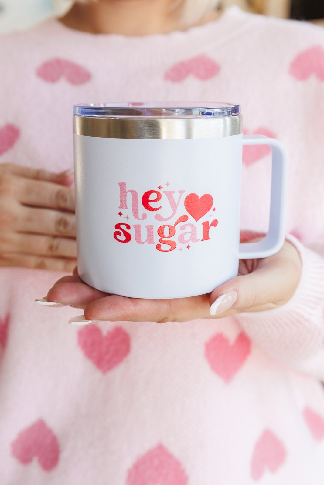 Hey Sugar 14 Oz Double Walled Travel Mug - Molliee Boutique