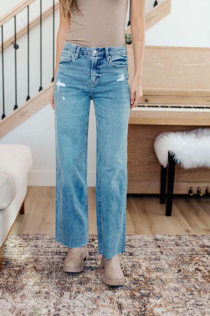 Hope High Rise Wide Leg Jeans - Molliee Boutique