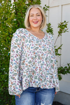 I Think I Can V-Neck Floral Top - Molliee Boutique