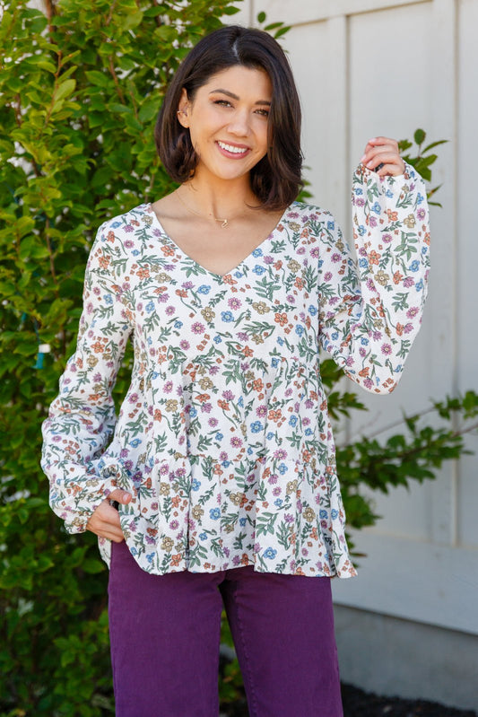 I Think I Can V-Neck Floral Top - Molliee Boutique