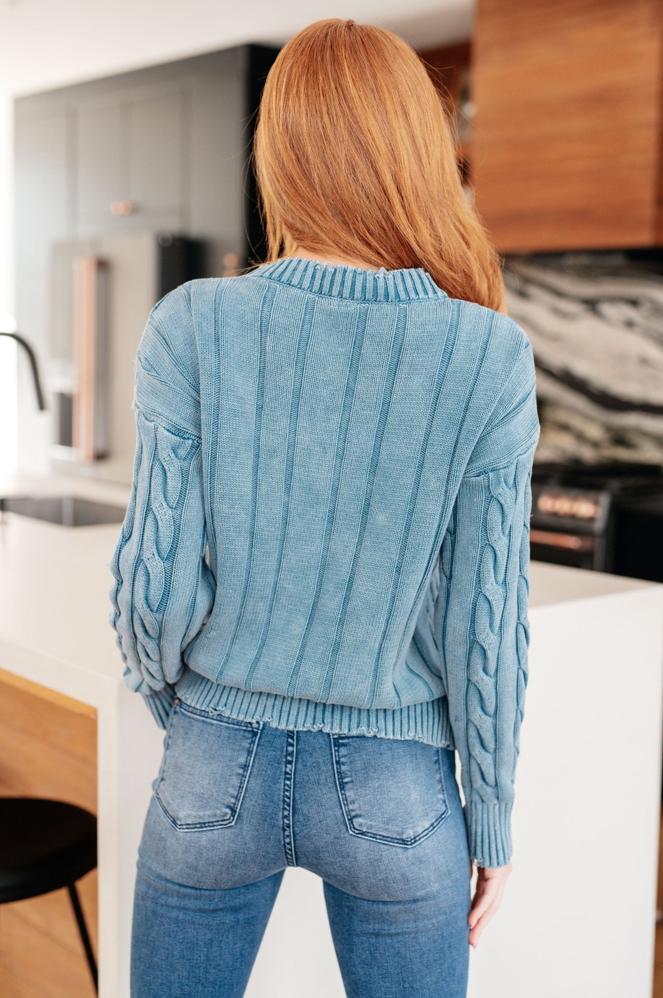 In the Right Direction Cable Knit Sweater - Molliee Boutique