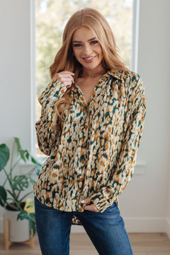 In the Willows Button Up Blouse - Molliee Boutique