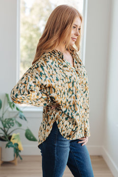 In the Willows Button Up Blouse - Molliee Boutique