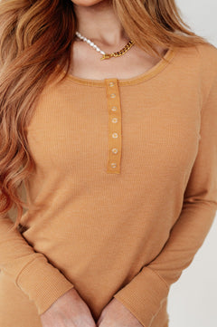 It's Been So Long Henley in Golden Sand - Molliee Boutique