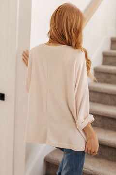 Ivory Thoughts Chenille Blouse - Molliee Boutique