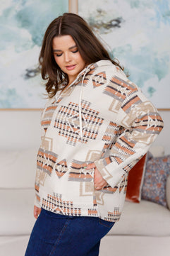 Just Going For It Aztec Hoodie - Molliee Boutique