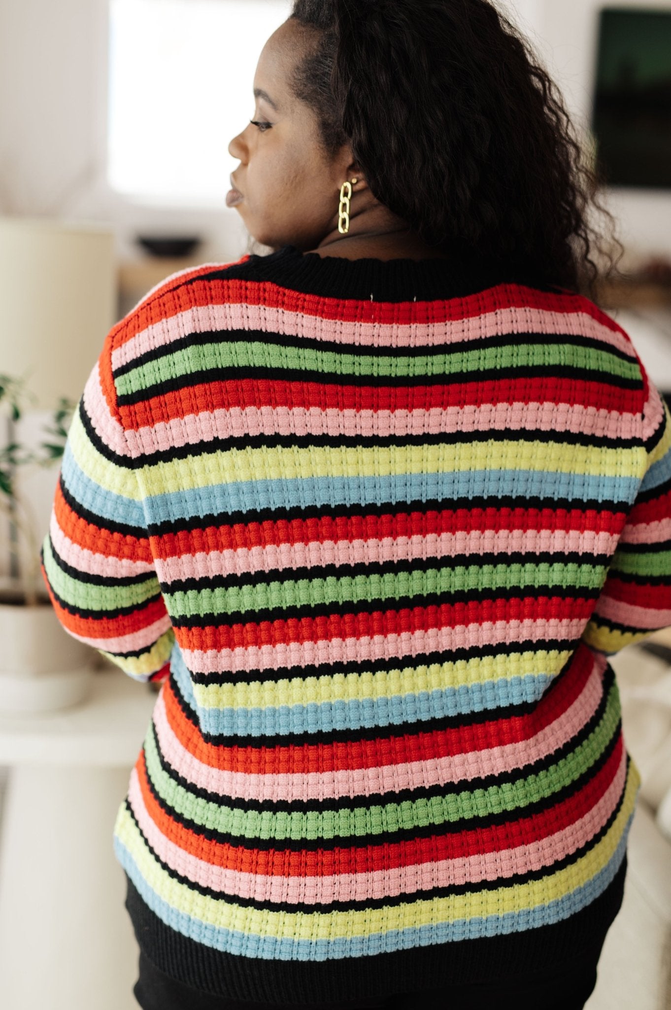 Keep Dreaming Striped Sweater - Molliee Boutique