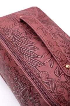 Life In Luxury Large Capacity Cosmetic Bag in Merlot - Molliee Boutique