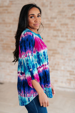 Little Lovely Blouse in Tie Dye - Molliee Boutique