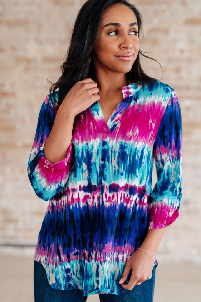 Little Lovely Blouse in Tie Dye - Molliee Boutique