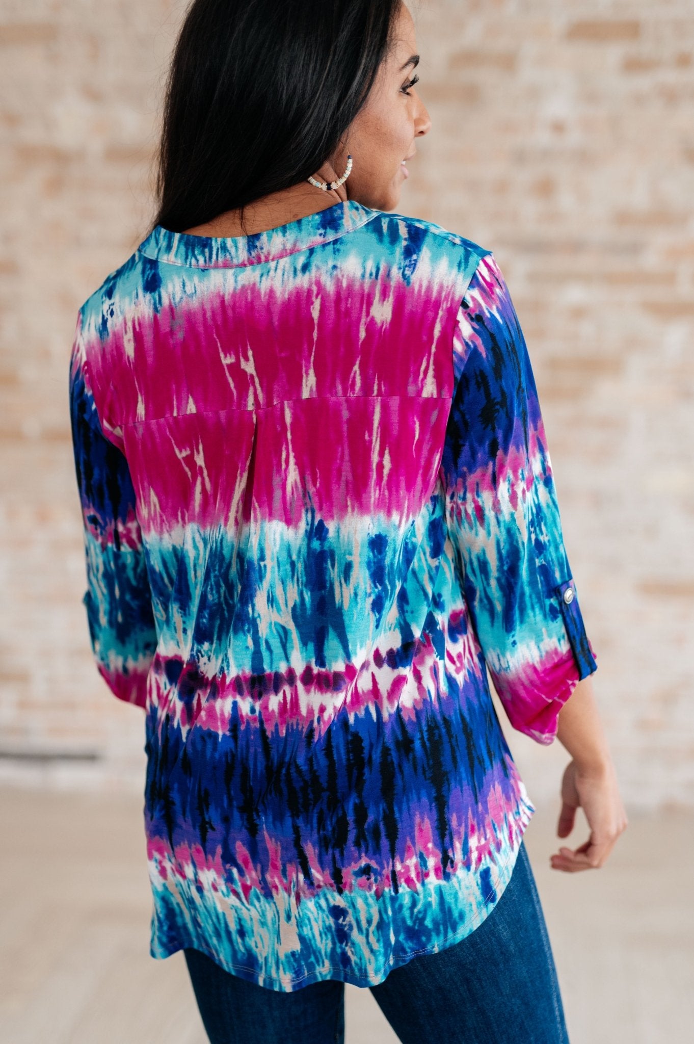 Little Lovely Blouse in Tie Dye - Molliee Boutique