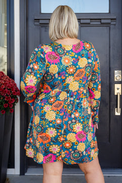 Love Me More Floral Midi Dress - Molliee Boutique