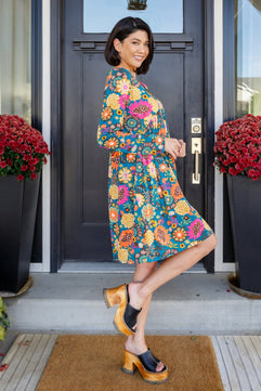 Love Me More Floral Midi Dress - Molliee Boutique