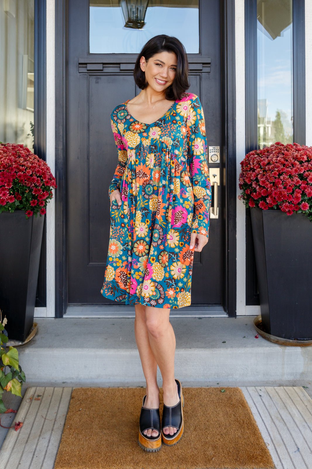 Love Me More Floral Midi Dress - Molliee Boutique