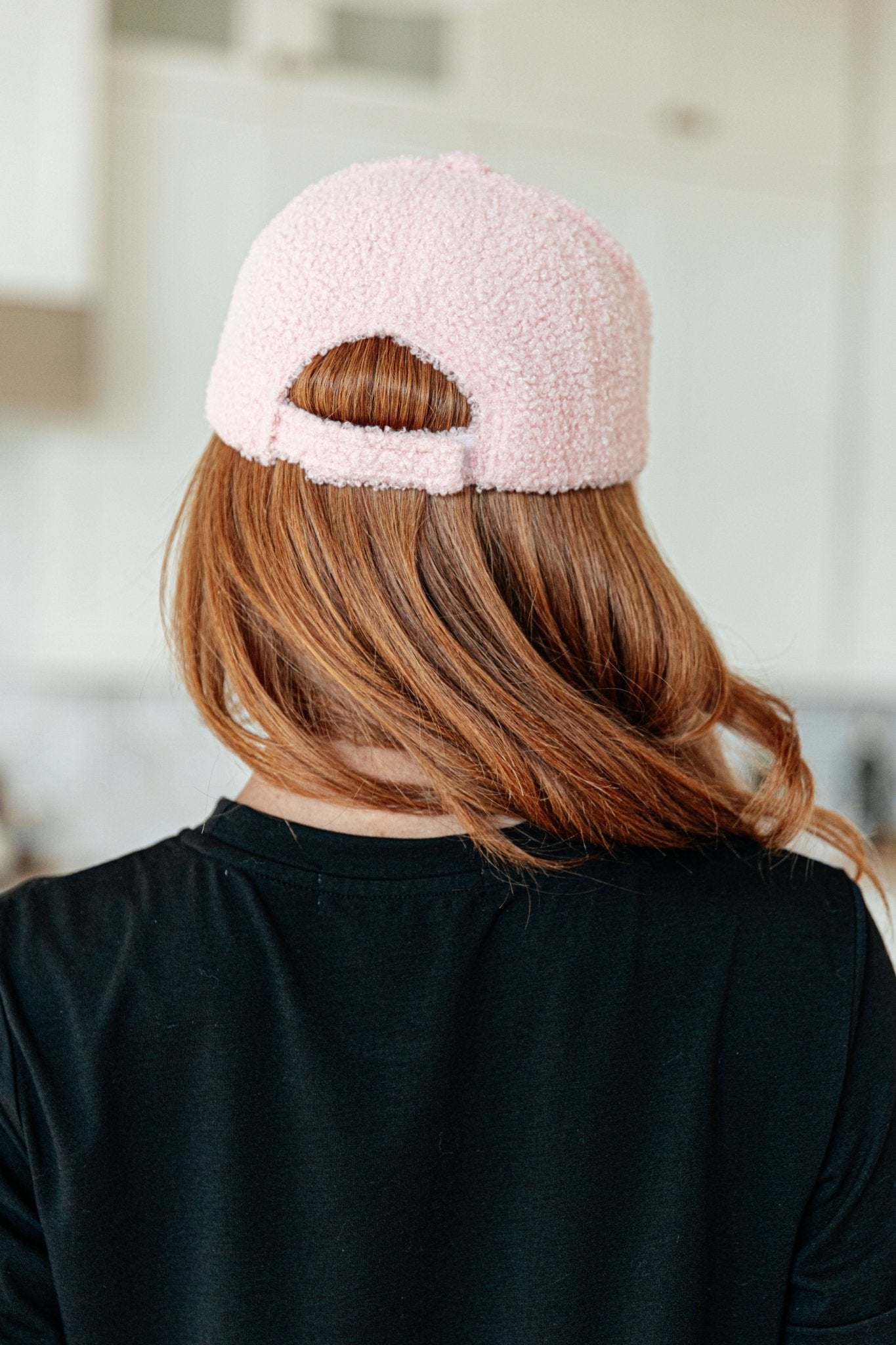 Lyla Sherpa Ball Cap in Pink - Molliee Boutique