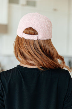 Lyla Sherpa Ball Cap in Pink - Molliee Boutique