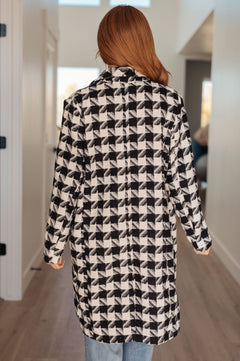 Monochromatic Moment Plaid Coat - Molliee Boutique