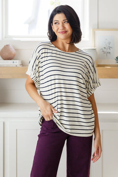 Much Ado About Nothing Striped Top - Molliee Boutique