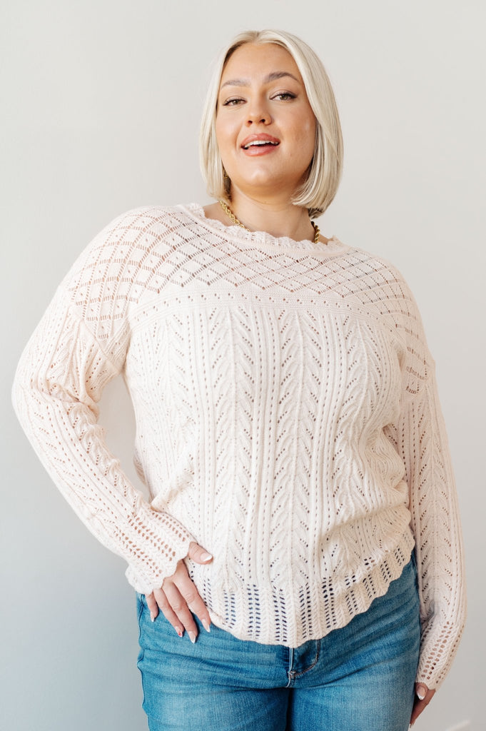 Never Let Down Lightweight Knit Sweater - Molliee Boutique