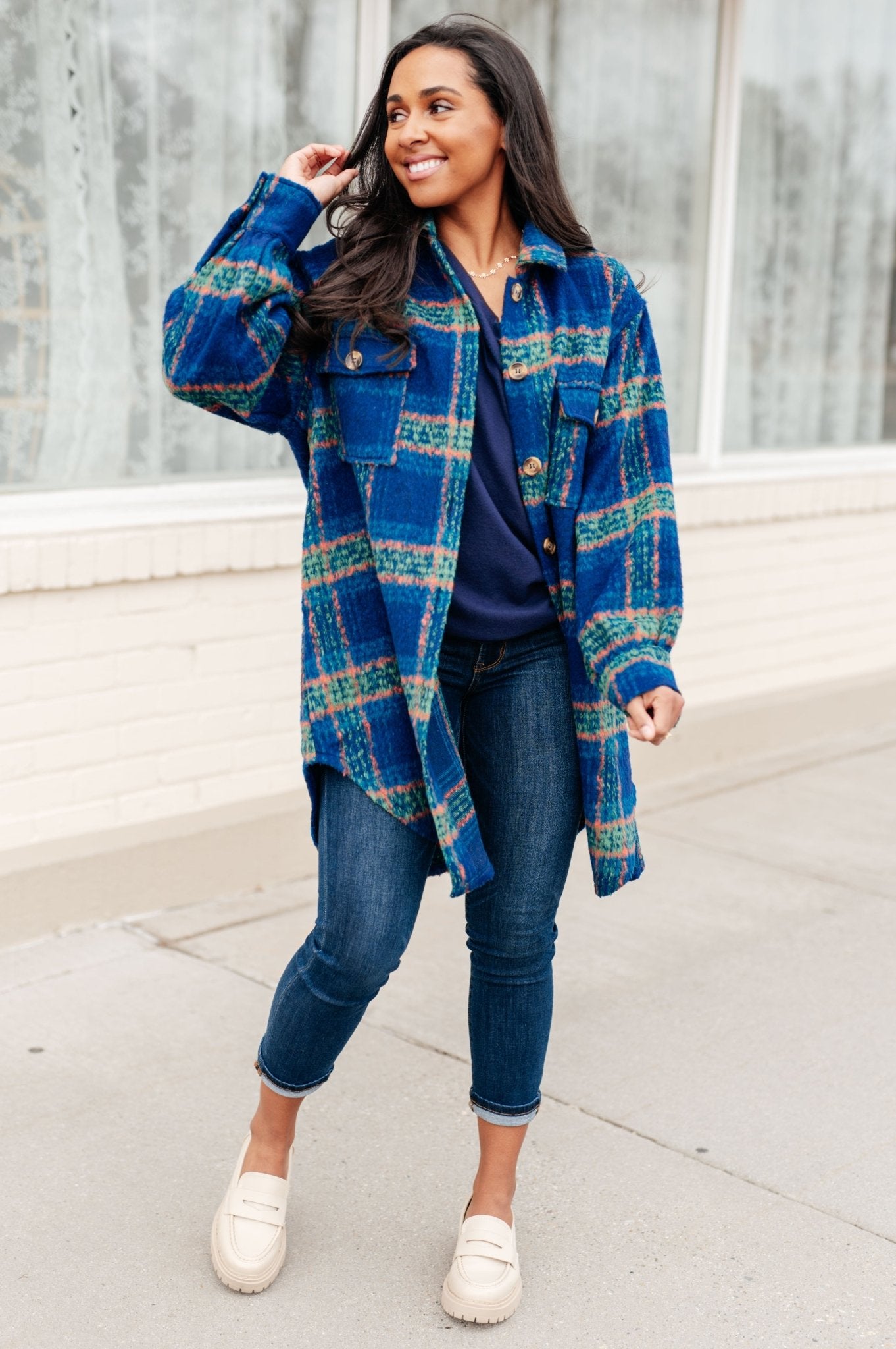 No Tears Plaid Coat - Molliee Boutique