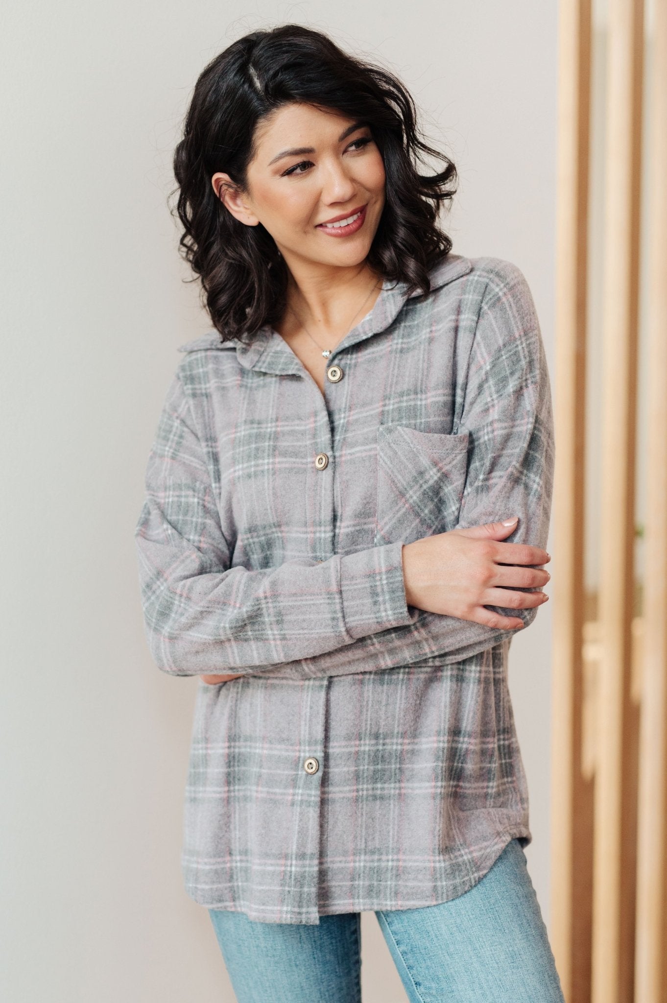 Out of the Way Plaid Button Up - Molliee Boutique