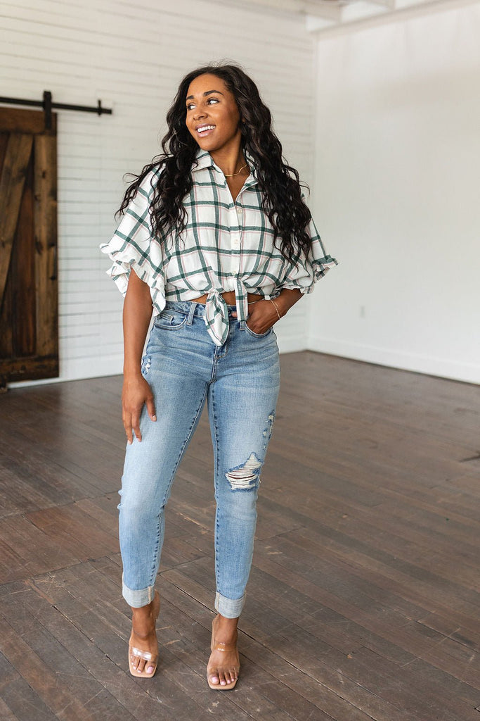 Perfect Picnic Plaid Top - Molliee Boutique