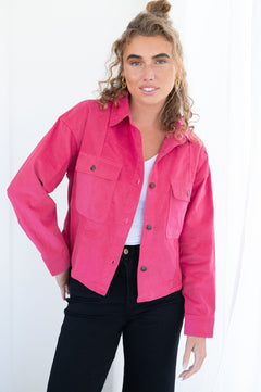 Perfect Pop of Pink Jacket - Molliee Boutique