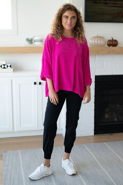 Pink Thoughts Chenille Blouse - Molliee Boutique