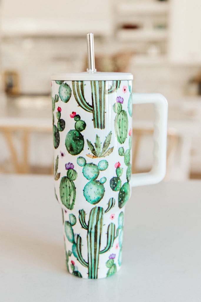 Plant Lover 40 Oz Cactus Tumbler - Molliee Boutique