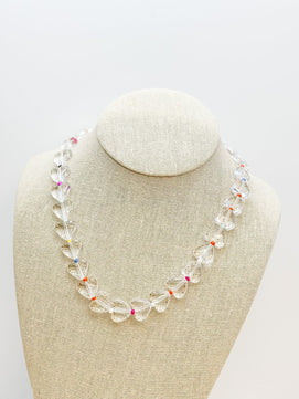 PREORDER: Clear Heart Chunky Necklace - Molliee Boutique