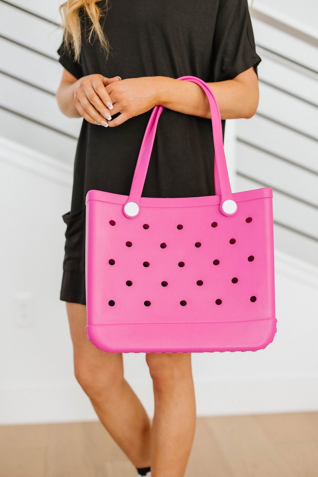 PREORDER: Waterproof Tote Bag in Pink - Molliee Boutique