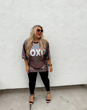 PREORDER: XOXO Sequin Top - Molliee Boutique