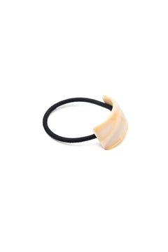 Rectangle Cuff Hair Tie Elastic in Ivory - Molliee Boutique