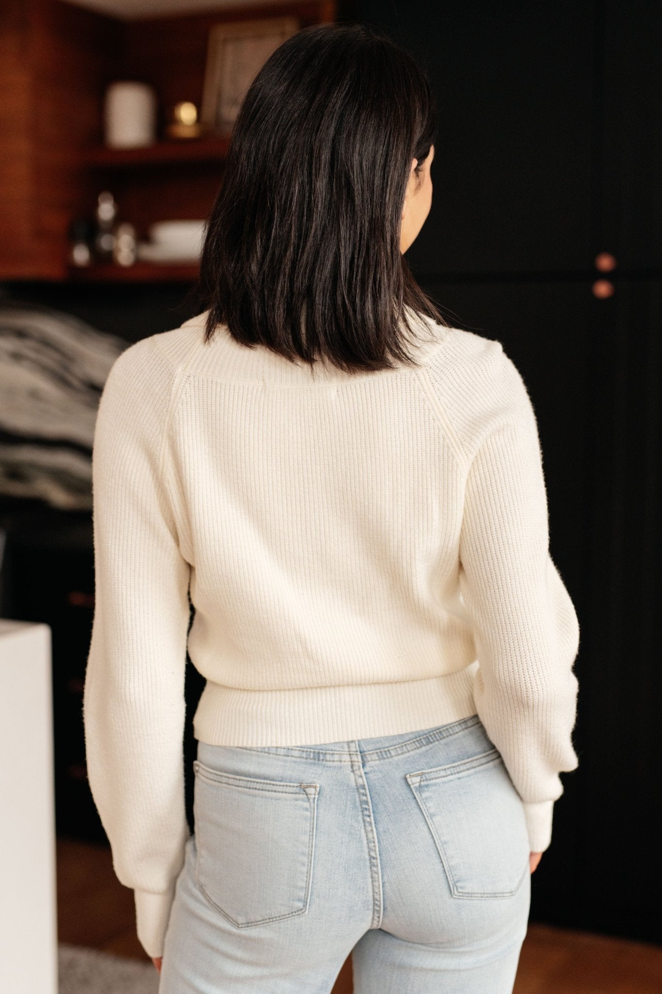 Requisite Request Surplice Crop Sweater - Molliee Boutique