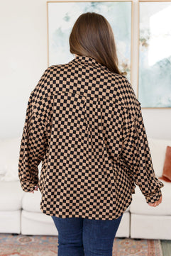 Safe Secrets Checkered Shacket - Molliee Boutique