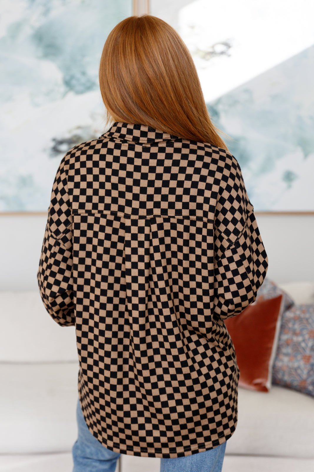 Safe Secrets Checkered Shacket - Molliee Boutique