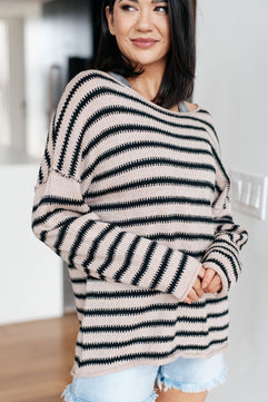 Self Assured Striped Sweater - Molliee Boutique