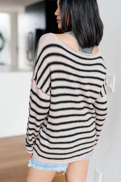 Self Assured Striped Sweater - Molliee Boutique