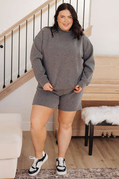 Settle In Mock Neck Sweatshirt - Molliee Boutique